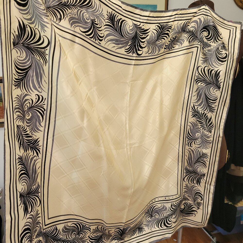 Vintage Perry Ellis Signed Silk Scarf